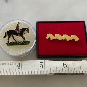 Two equestrian pins